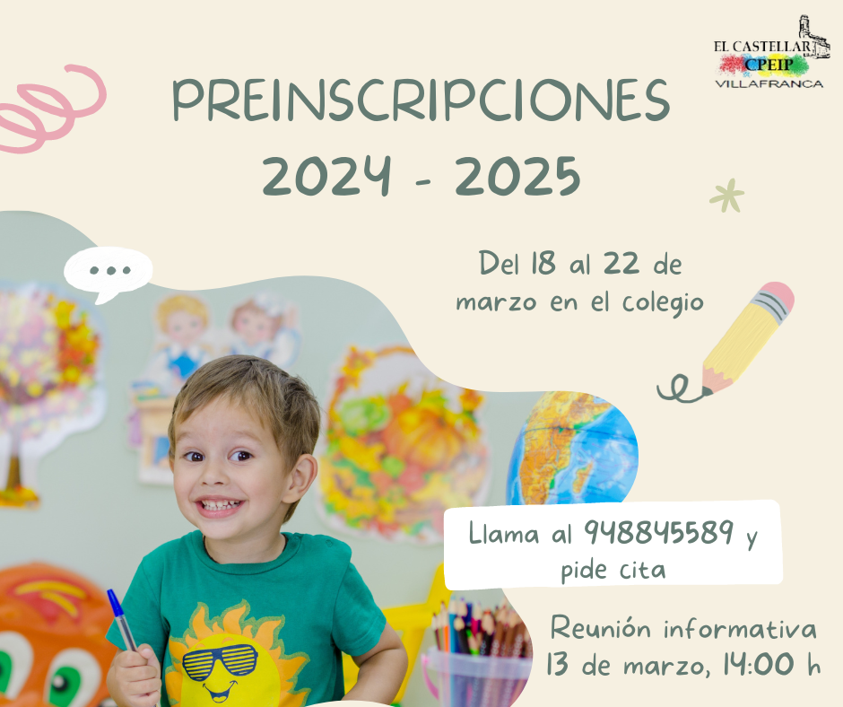 PREINSCRIPCIONES 2024 - 2025